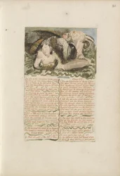 El buey en el matadero gime..., lámina 26 de El Primer Libro de Urizen, 1794